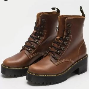 Dr.Martin's Leona healed brown boots